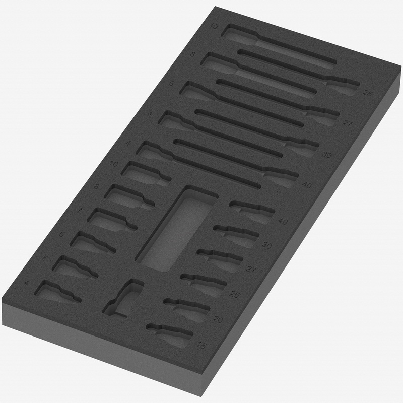 Wera 137323 Foam Insert Zyklop B 3/8" Bit Socket Set 1, Empty
