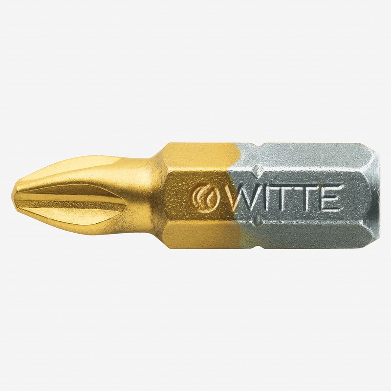 Witte Maxx Titanium-Nitride Phillips Bit, #1 x 25mm