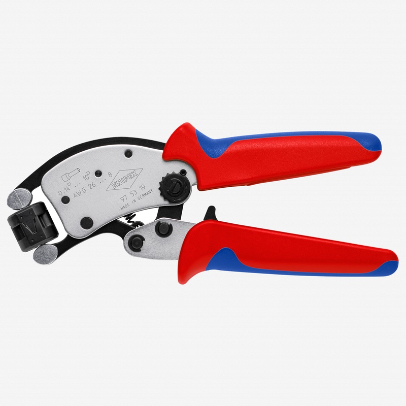 Knipex Twistor T Self-Adjusting 8" Crimping Pliers for Wire Ferrules
