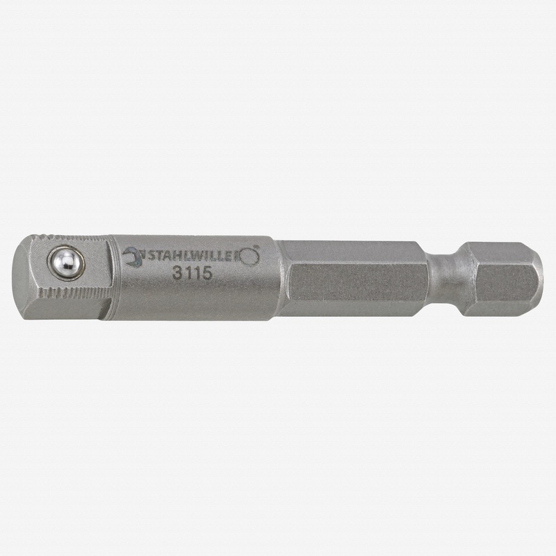 Stahlwille 3119 Adapter, 1/2" Square to 1/4" Hex, 50 mm
