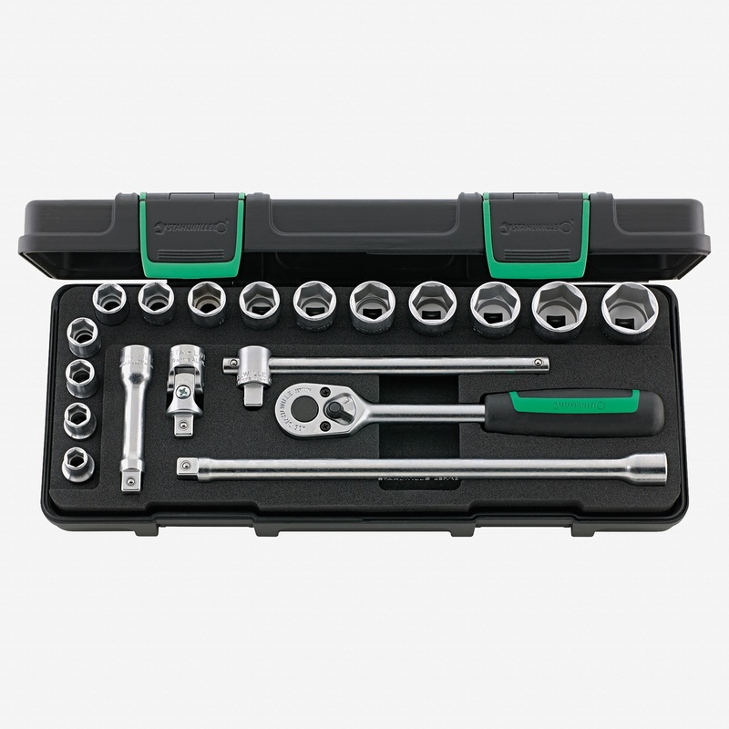 Stahlwille 456/14/5i Socket Set, 3/8" Drive, Metric, 8-22mm, 6-Point, 19 Pieces