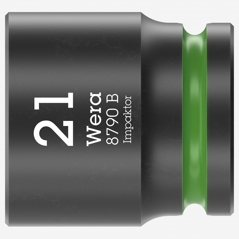 Wera 005511 8790 B 21.0 mm Impaktor Socket, 3/8" Drive, 6 Point