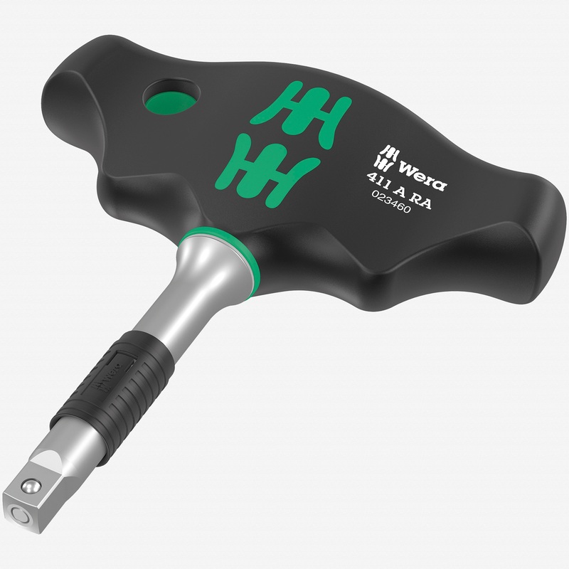 Wera 023460 Ratcheting 411 A RA T-Handle, 1/4" Drive