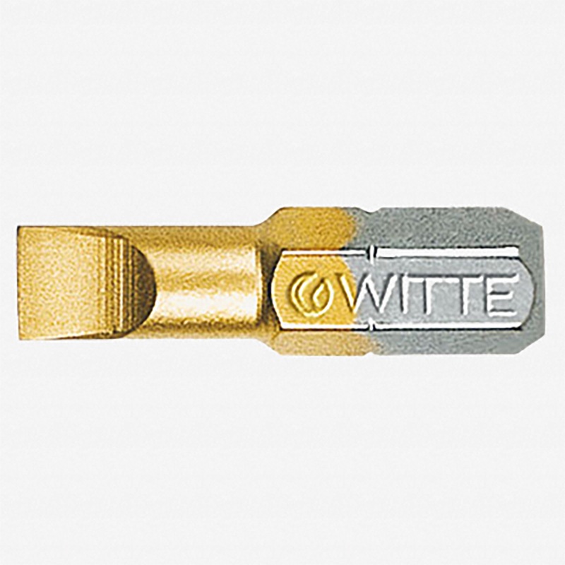 Witte Maxx Titanium-Nitride Slotted Bit, 1.2 x 6.5 x 25mm