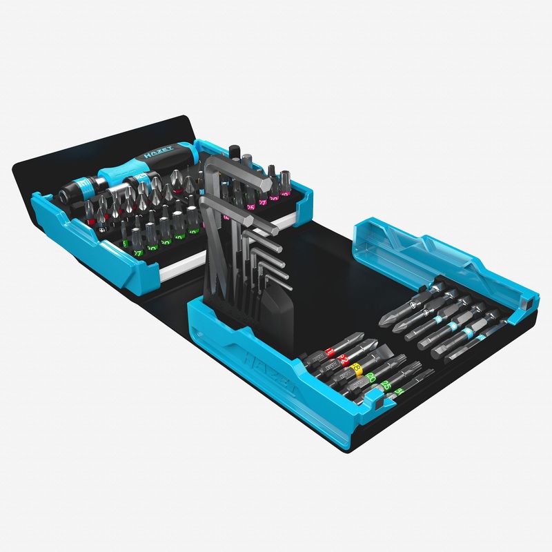 Hazet 2200SC-1 SmartCase Bit Set with Handle, 69 Pieces