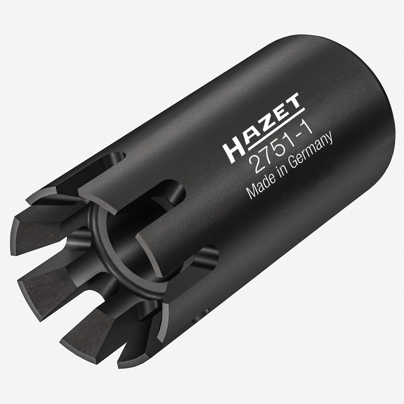 Hazet 2751-1 Special Profile Socket for Turbochargers, 1/4" Square Drive