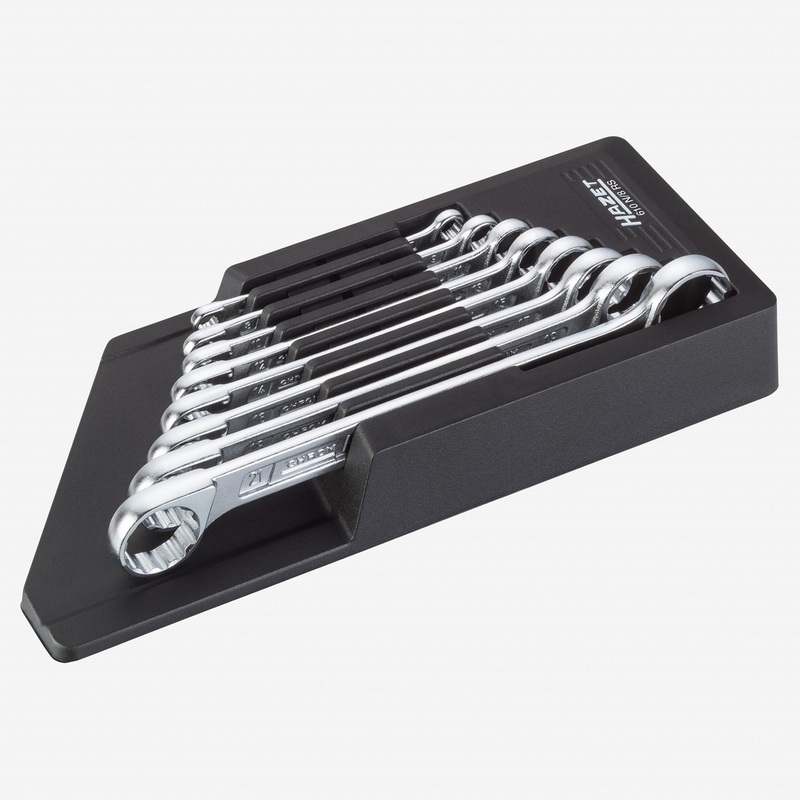 Hazet 610N/8RS Double box-end wrench set 8 pc metric with tool holder