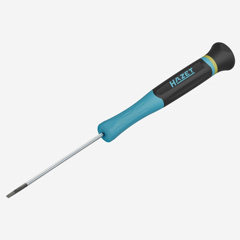 Hazet 811EL-025 Slotted Electronic Precision Screwdriver with 3K Handle, 2.5 x 75 mm