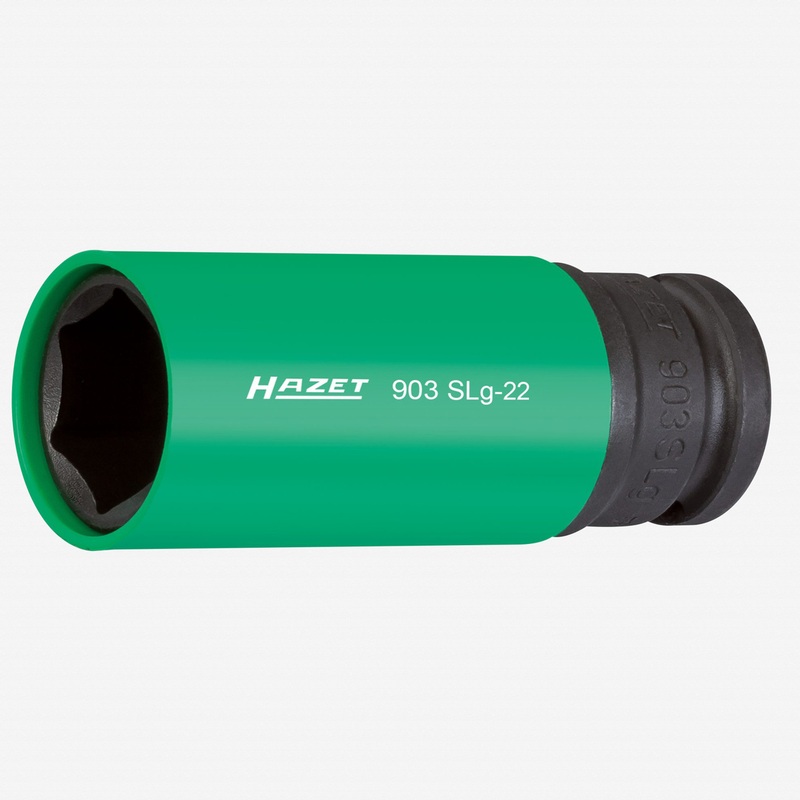 Hazet 903SLG-22 Impact socket (6-point) 22mm x 1/2" Lug Nut Impact Socket with Plastic Sleeve