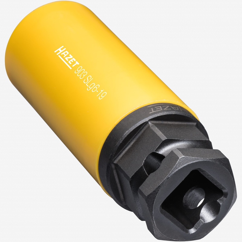 Hazet 903SLG6-19 19 mm Outside Hexagon Impact Socket, 1/2" Drive, 24 mm Outside Hex Drive, 6 Point