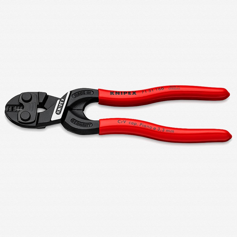 Knipex CoBolt S Compact 6.25" Bolt Cutter with Blade Recess - Plastic Grip