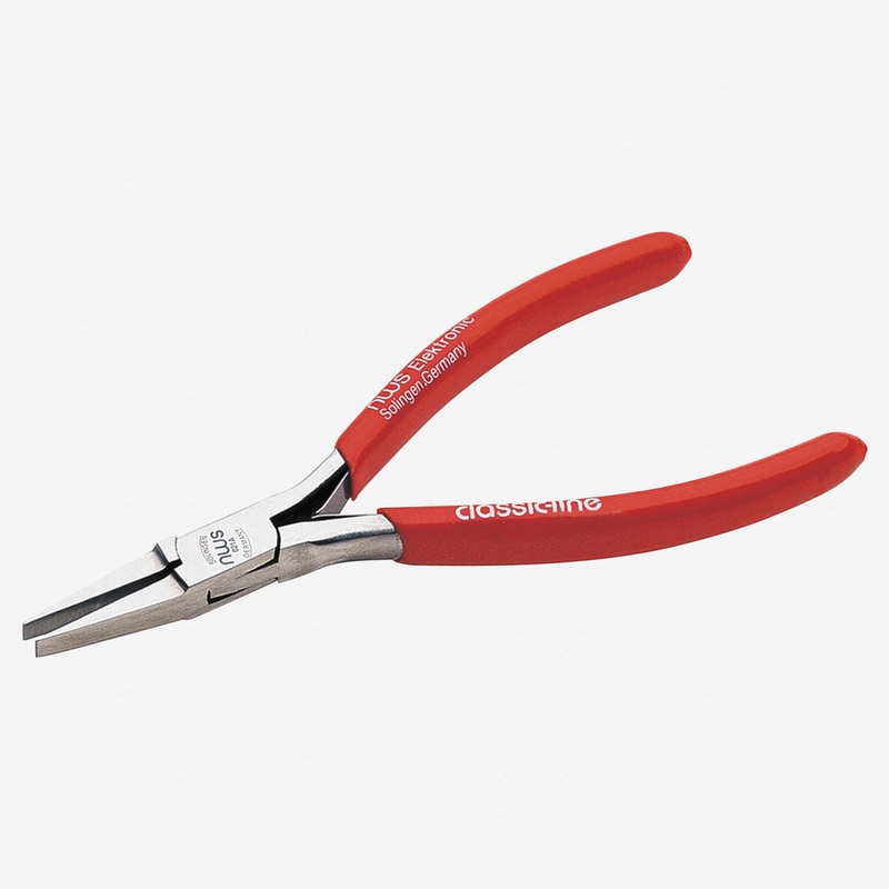 NWS 4.5" Flat Nose Pliers - MicroFinish - Plastic Grip