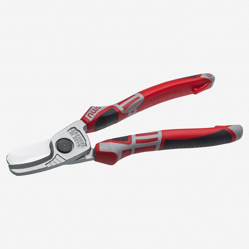 NWS 8.25" Flat Cable Cutter - Matte Chromium - SoftGripp, Tethered Attachment