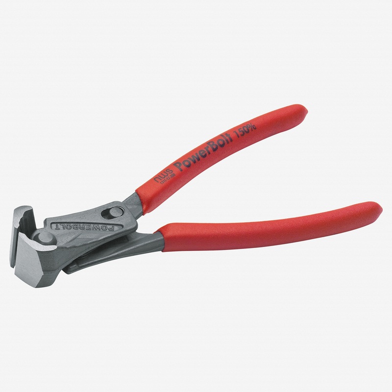 NWS 8" Heavy Duty Lever End Cutting Nipper PowerBolt - Atramentized - Plastic Grip