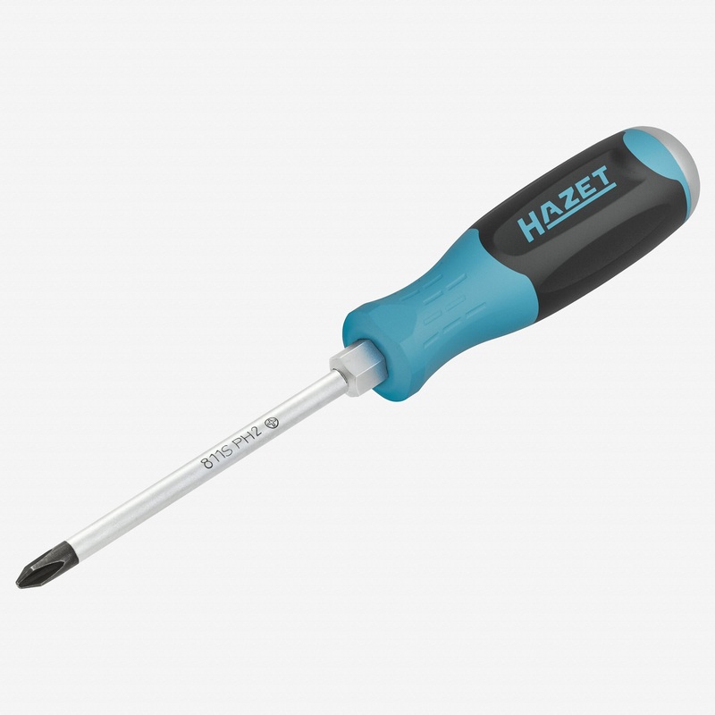 Hazet 811S-PH2 Phillips #2 Screwdriver with 3K Handle and Striking Cap