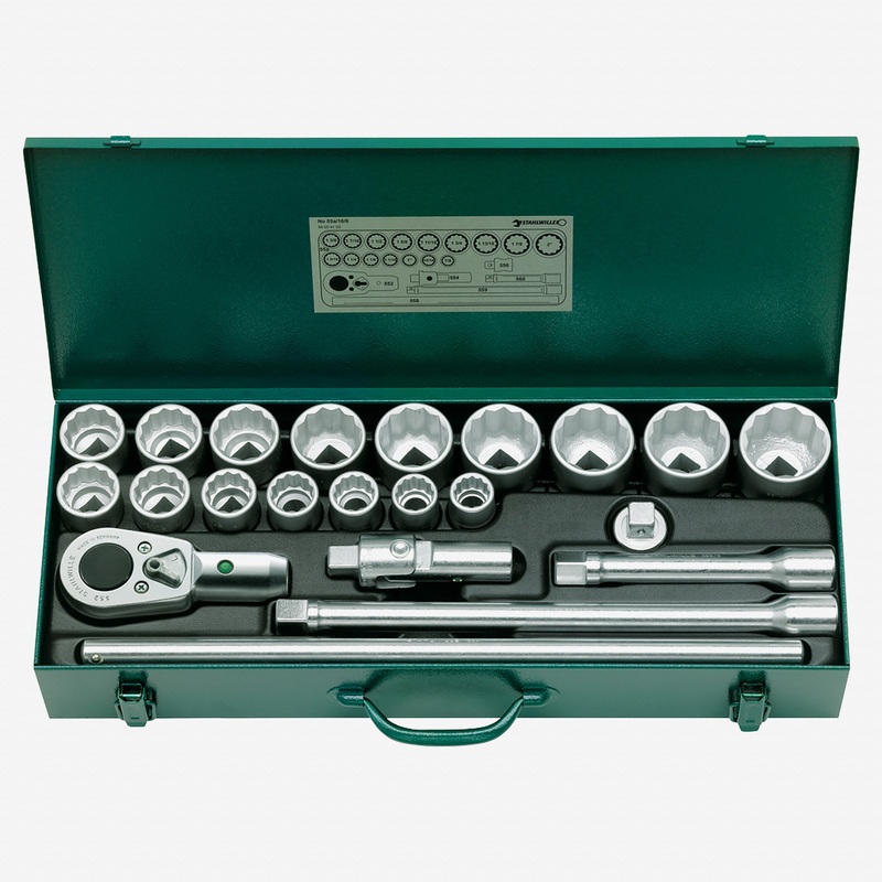 Stahlwille 55a/16/6 Socket Set, 3/4" Drive, SAE, 7/8" - 2