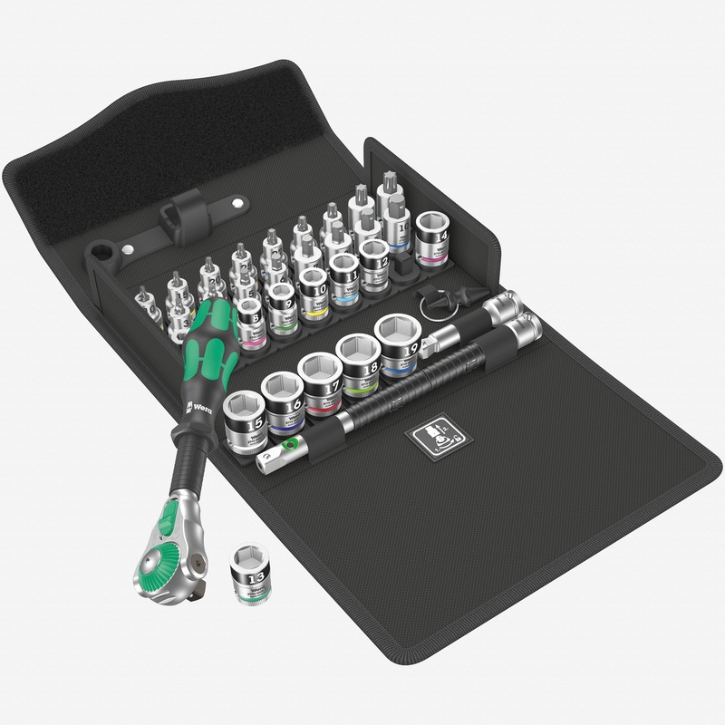 Wera 003536 All-in Zyklop Speed Ratchet 3/8" Drive Set, 35 Pieces
