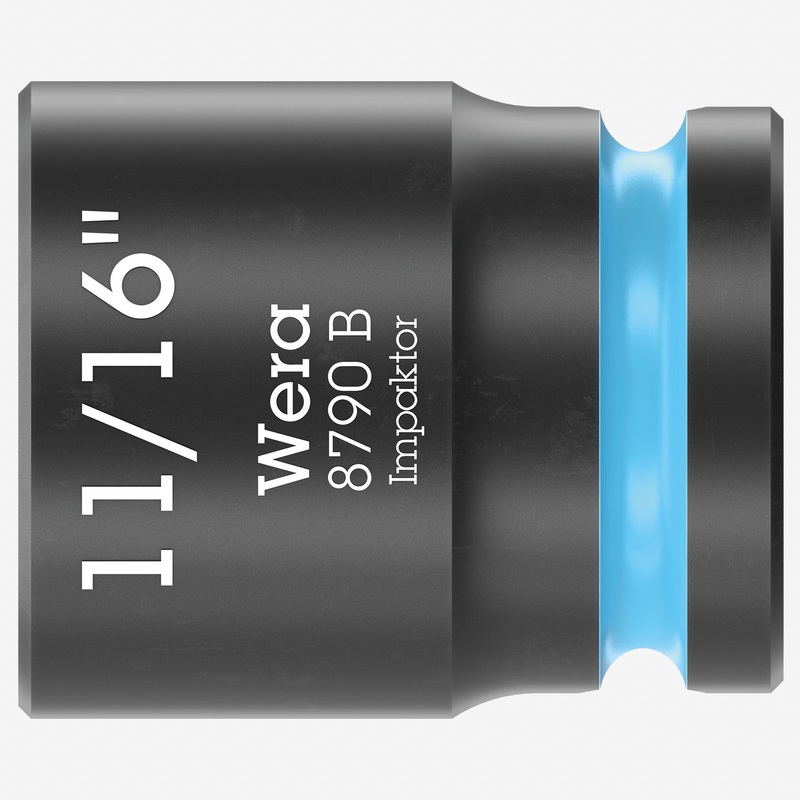 Wera 005521 8790 B 11/16" Impaktor Socket, 3/8" Drive, 6 Point