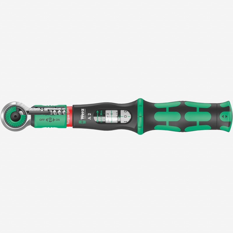Wera 075801 Safe-Torque A 2 Torque Wrench, 1/4" Hex Drive, 2-12Nm