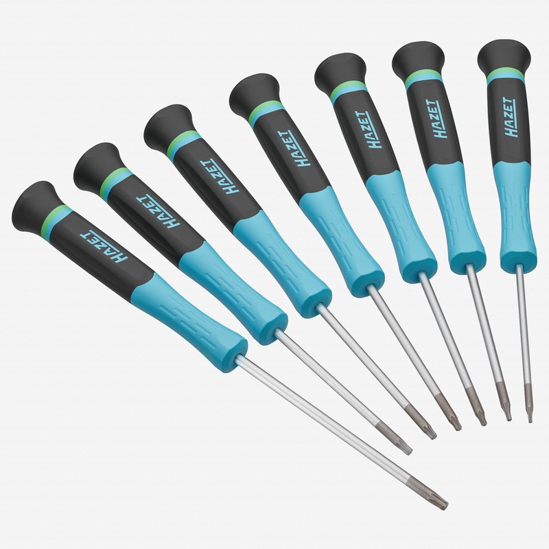 Hazet 811EL-T/7 Torx Electronic Precision Screwdriver Set with 3K Handles, 7 Pieces