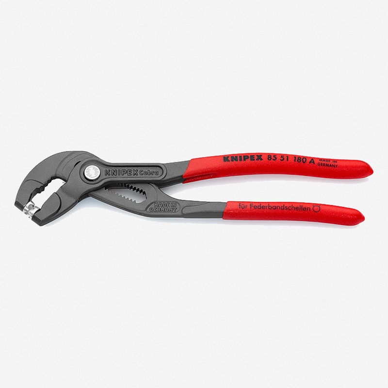 Knipex 7.25" Spring Hose Clamp Pliers - Plastic Grip