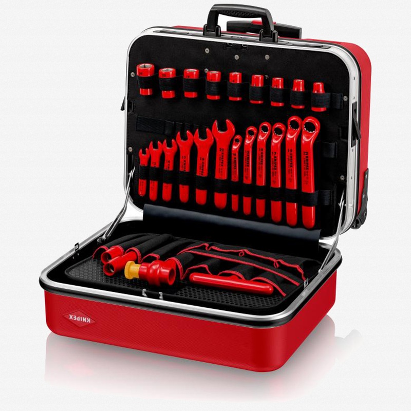 Knipex "Big Twin Move Red" Insulated Universal Tool Set, 43 Pieces