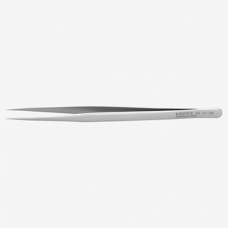 Knipex Stainless Steel Gripping Tweezers, Needle-Point Tips, 5.5"