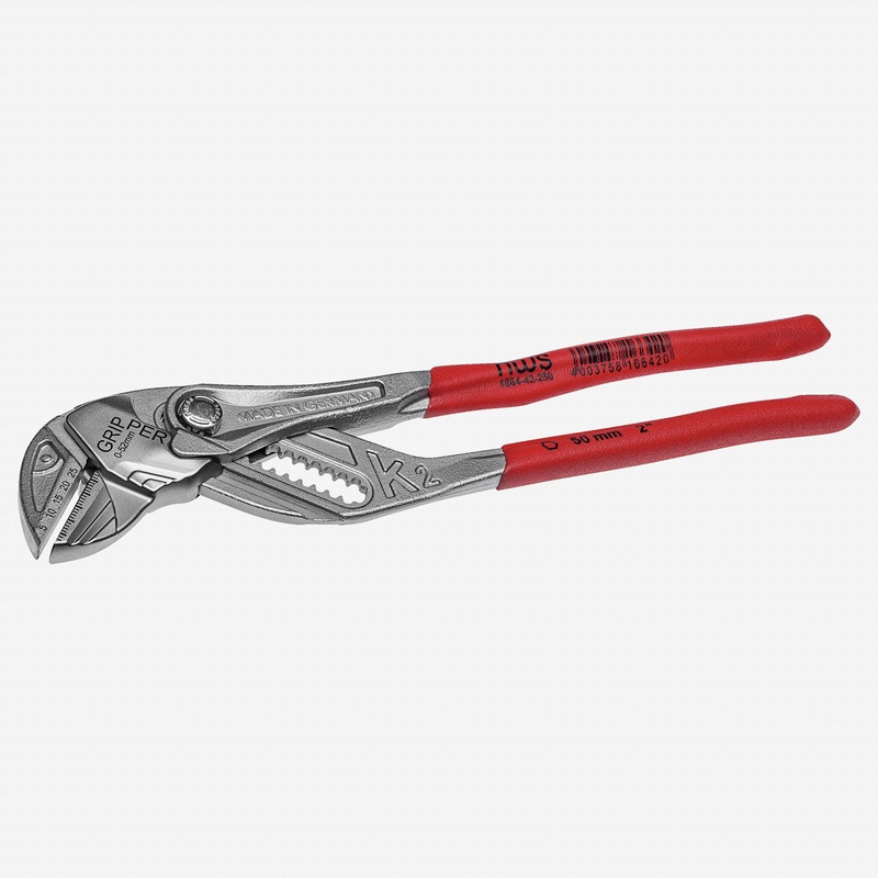 NWS Pliers Wrench Gripper - Matte Chromium - Plastic Grip, 10"