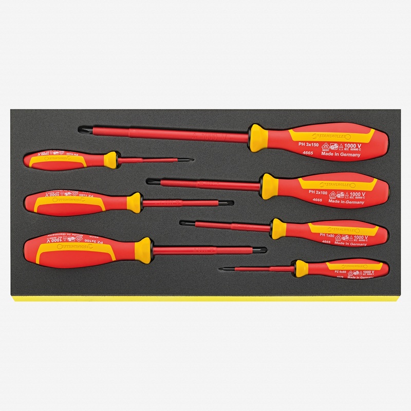 Stahlwille TCS 4665/4670 DRALL+ Set of Screwdrivers in TCS Inlay, 7 Pieces