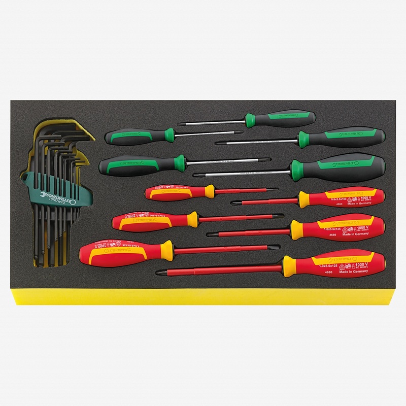 Stahlwille TCS WT 4650-4665 DRALL+ Set of Screwdrivers in TCS Inlay, 24 Pieces