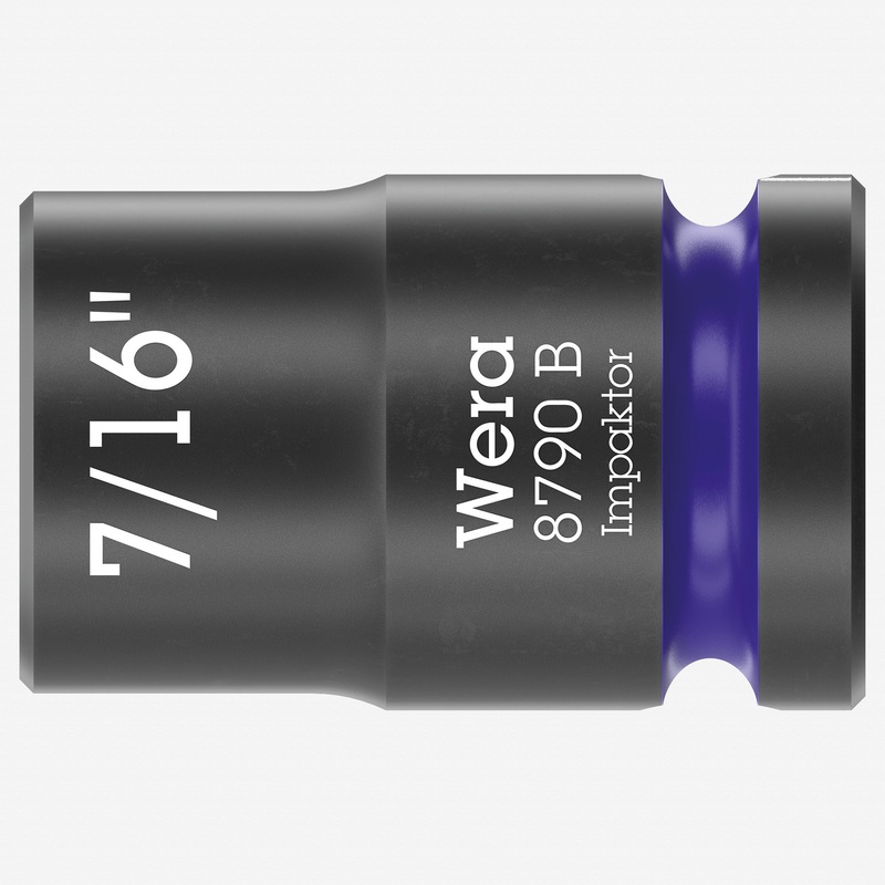 Wera 005517 8790 B 7/16" Impaktor Socket, 3/8" Drive, 6 Point