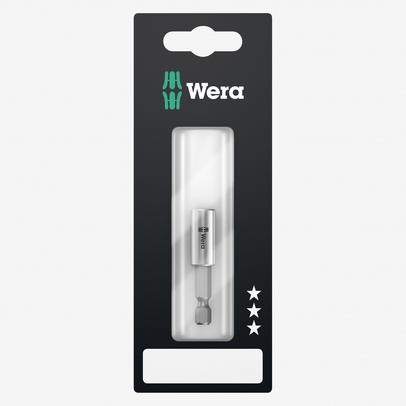 Wera 347100 Universal 1/4" Bit Holder with Stainless Steel Sleeve