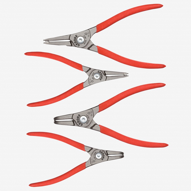Gedore S 8000 AE Set of Circlip Pliers, for External Safety Rings, 4 pcs