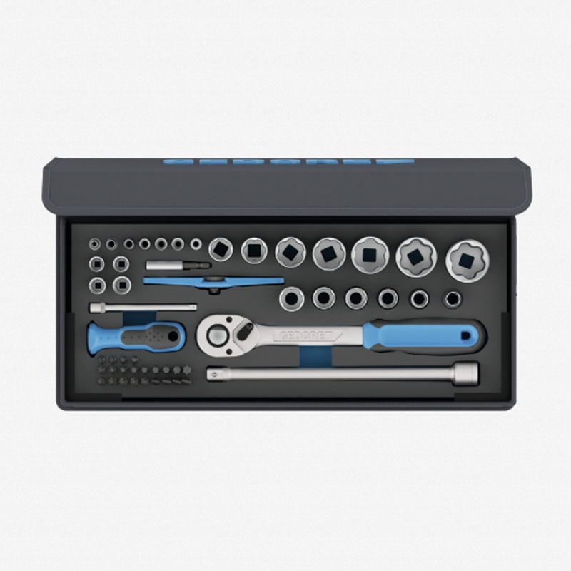 Gedore TC 19-20-MU-10 Socket Set, 1/4" - 1/2