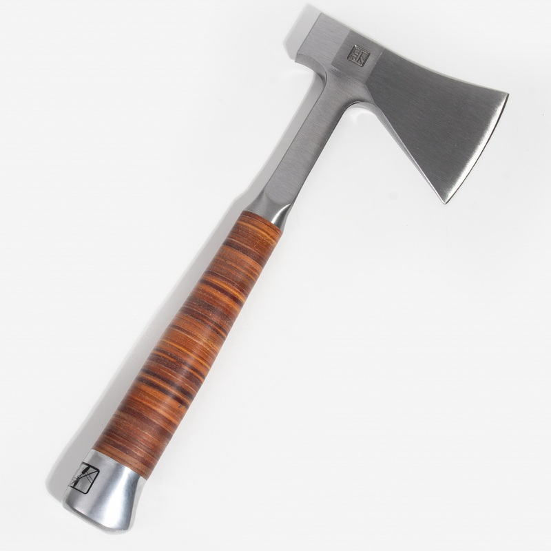 Halder Hatchet with Full Steel Handle and Leather Grip, 3.54" / 35.27 oz.