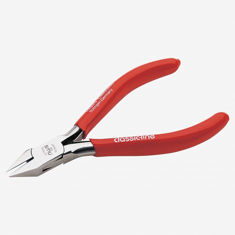 NWS 4.5" Side Cutter - Flush Cut - Slim Head - MicroFinish - Plastic Grip