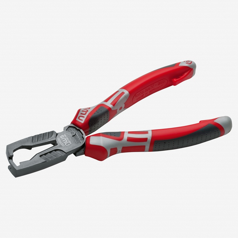 NWS 7" Multifunctional Wire Stripping Pliers MultiCutter - TitanFinish - SoftGripp, Tethered Attachment