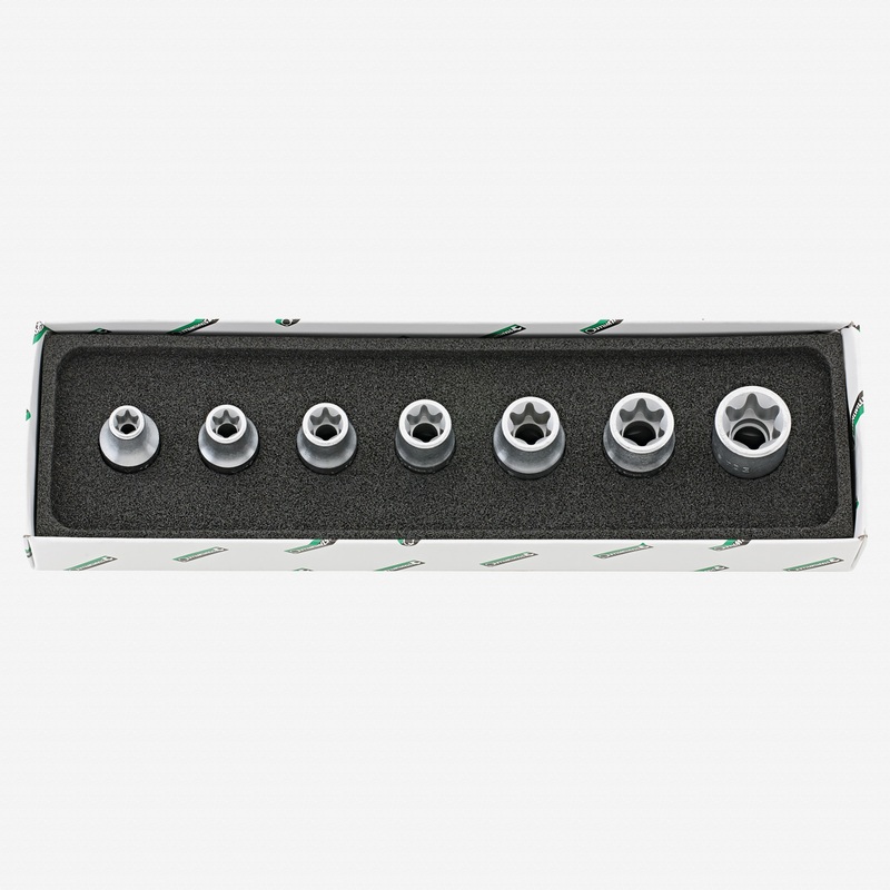 Stahlwille 50TX/7 External Torx Socket Set, 1/2" Drive, E10-E24, 7 Pieces