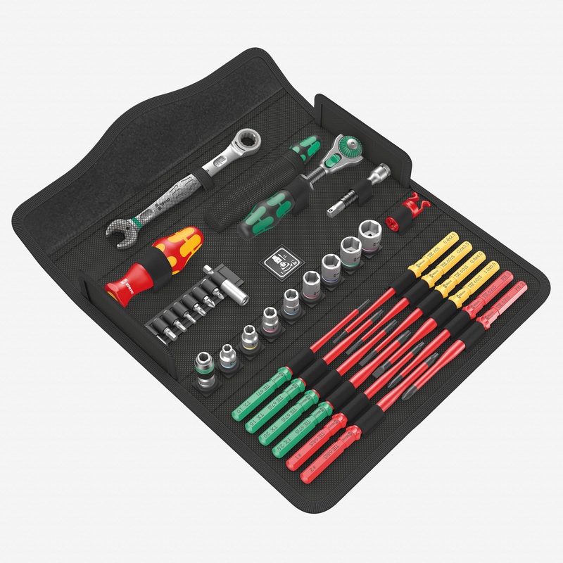 Wera 135871 Kraftform Kompact Maintenance W1 USA SAE Set, 35 Pieces