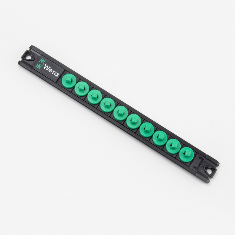 Wera 136420 Magnetic Socket Strip, 1/4" Square Drive, Empty