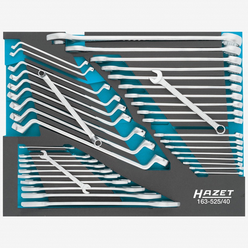 Hazet 163-525/40 Wrench Set in Foam Tray 6 - 36mm, Metric, 40 Pieces