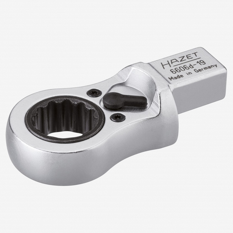 Hazet 6606D-19 Ratcheting insert box-end wrench 14x18, 19mm