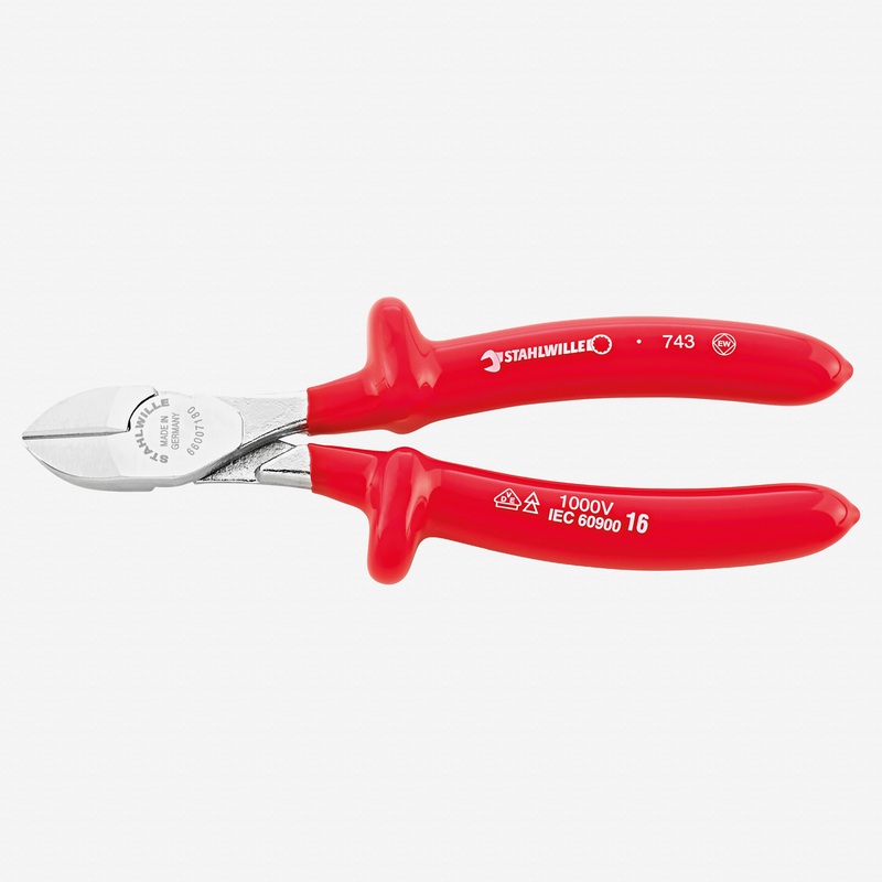 Stahlwille 6600 VDE side cutters, 180 mm - Dip-coated