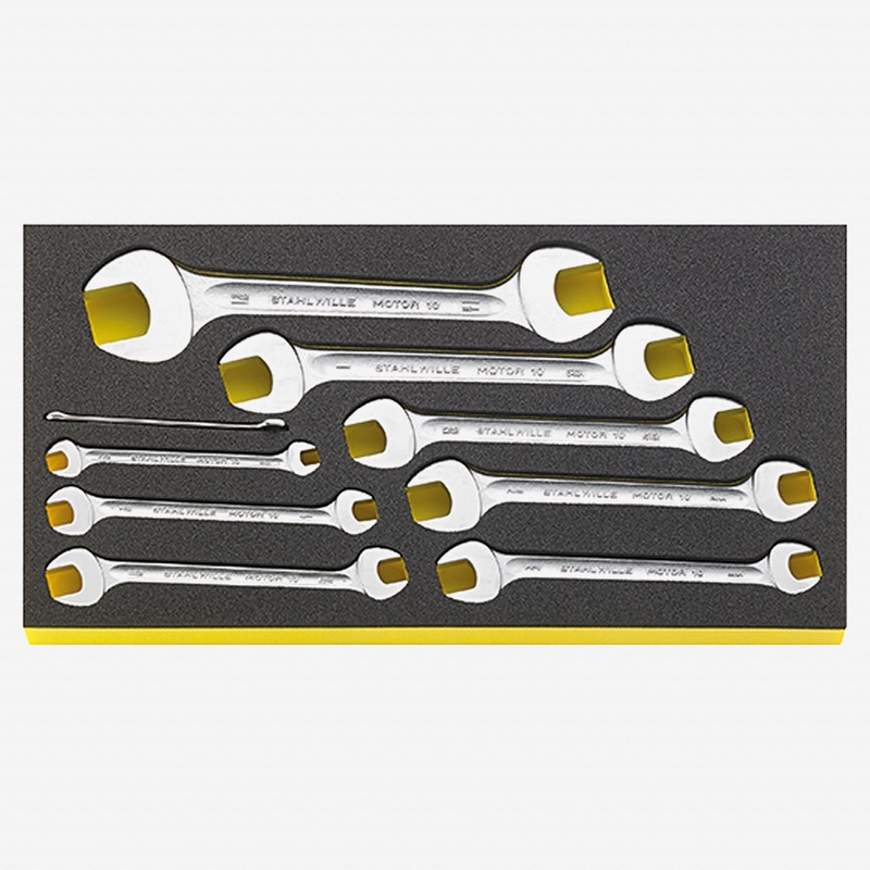 Stahlwille TCS WT 10a/9 Double open ended Spanner 9 pcs. in TCS inlay