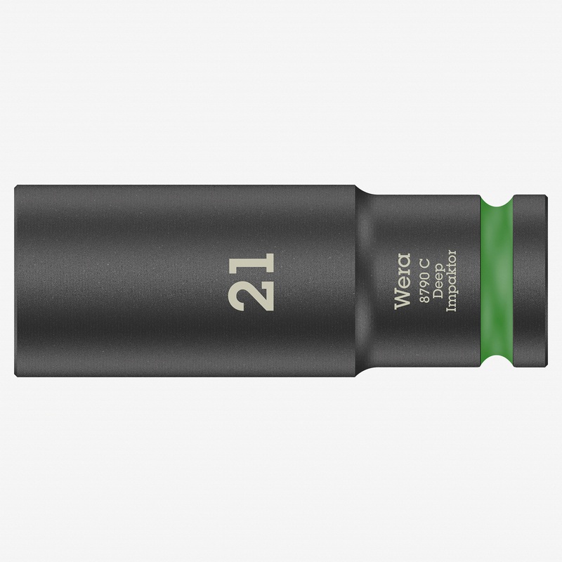 Wera 004837 Impact Deep Socket, 1/2" Drive, 21mm