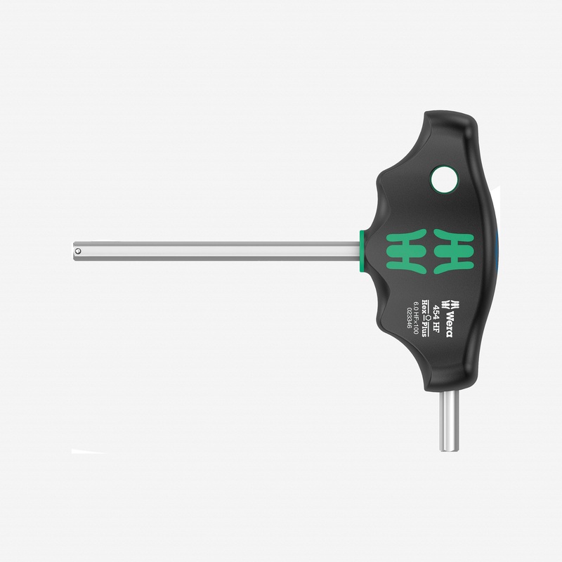 Wera 023346 Metric Hex-Plus T-handle with Holding Function, 6.0 x 100mm