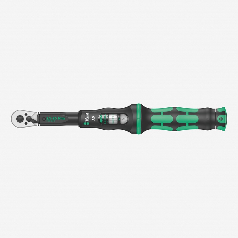 Wera 075604 Torque Wrench 2.5-25 Nm Reversible Ratchet 1/4" Drive