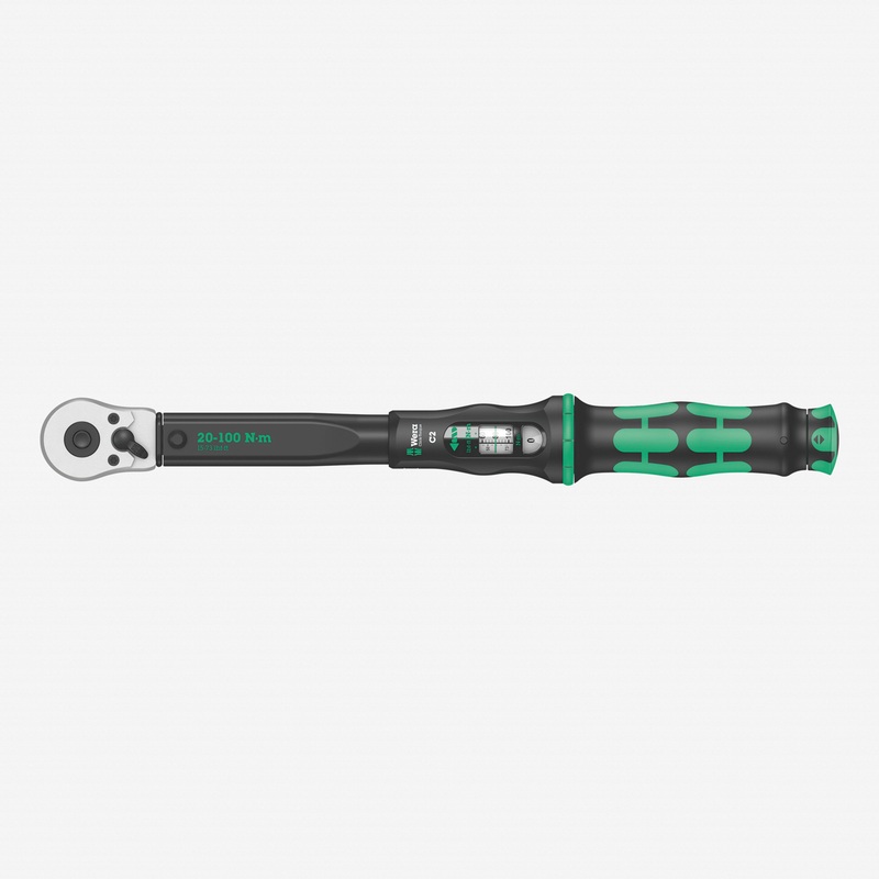 Wera 075621 Torque Wrench 20-100 Nm Reversible Ratchet 1/2" Drive