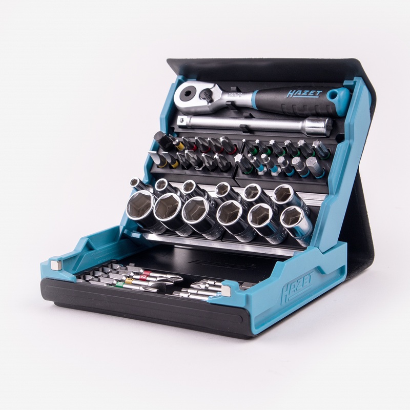 Hazet 2200SC-2 SmartCase 1/4" Drive Bit/Socket Set with Ratchet, 50 Pieces