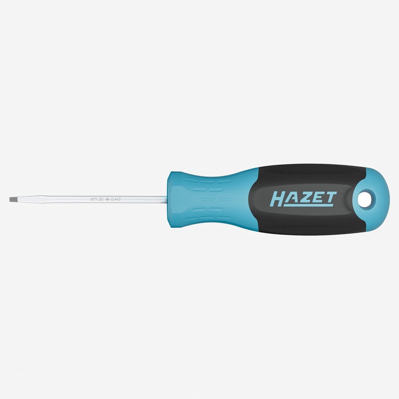 Hazet 811-20 Slotted Screwdriver with 3K Handle, 2.0 x 60 mm
